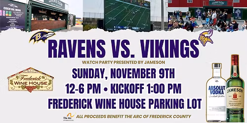 2nd Annual Ravens Tailgate Watch Party \u2013 Presented by Jameson