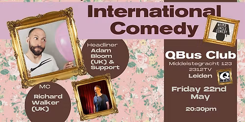 International Stand Up Comedy @QBus Club Leiden H\/L Adam Bloom (UK)