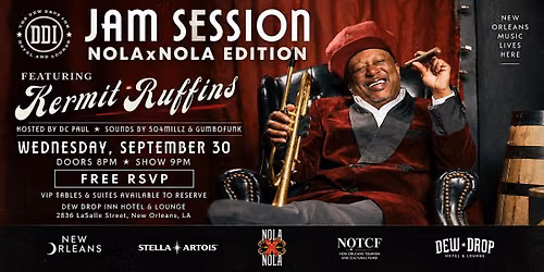 The Drop Inn Jam Session: NOLAxNOLA Edition featuring Kermit Ruffins