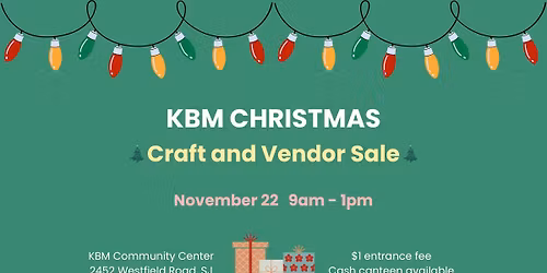 KBM Christmas Craft & Vendor Sale