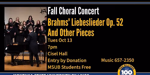 Brahms' Liebeslieder Op. 52 MSUB Choral Concert
