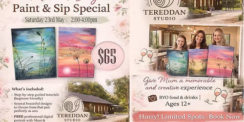 \ud83c\udf38 Mother\u2019s Day Paint & Sip Sat 23rd May \ud83c\udf38