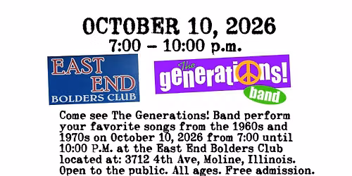 The Generations! Band Returns to the East End Club