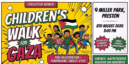 Children\u2019s Walk for Gaza in Miller Park Preston