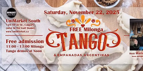 Argentine Empanadas and FREE Milonga
