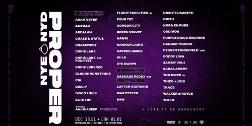 Proper NYE 25\/26