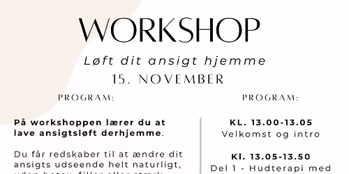 L\u00f8ft dit ansigt hjemme, Workshop