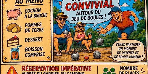 COCHON A LA BROCHE AU CAMPING