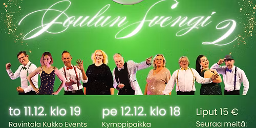 Fugesingersin Joulun Svengi 2 -joulukonsertti Kukossa 11.12. klo 19