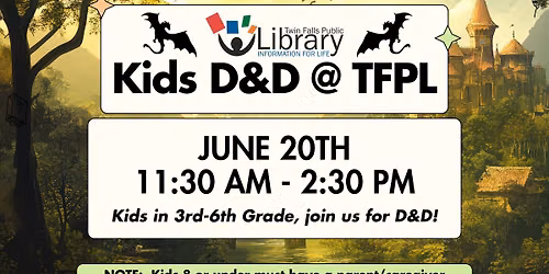 Kids D&D @ Twin Falls Public Library