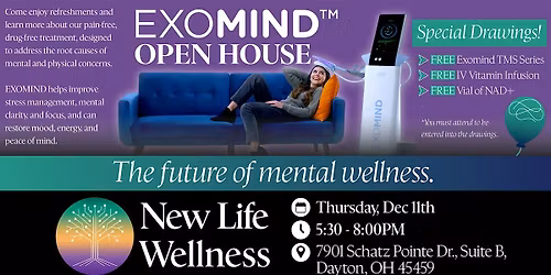 Beat Depression & Anxiety with EXOMIND\u2122 - Open House at New Life Wellness