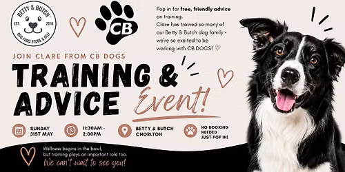 Training & Advice Event with CB DOGS