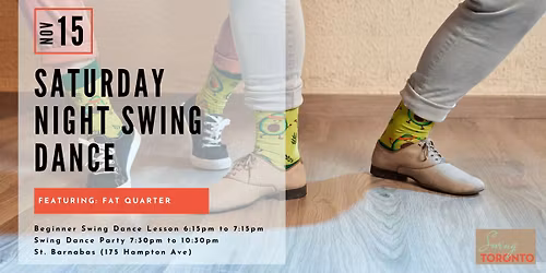 Saturday Night Swing ft Fat Quarter Band! Beginner lessons & Live Band Dance!