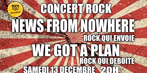 Concert Rock : News From Nowhere + We Got A Plan @1001 Bi\u00e8res Cormontreuil