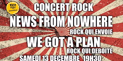 Concert Rock : News From Nowhere + We Got A Plan @1001 Bi\u00e8res Cormontreuil