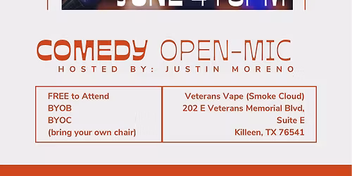 Comedy Open Mic at Veterans Vape (Smoke Cloud)
