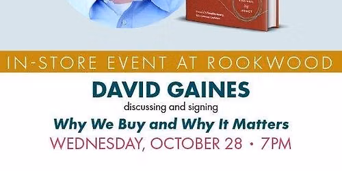 David Gaines discussing and signing Why We Buy and Why It Matters