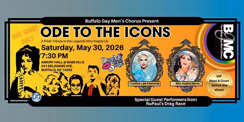 Ode to the Icons - MEET & GREET [6:30PM VIP tickets available]