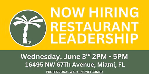 Pollo Tropical Restaurant Leadership Hiring Event 