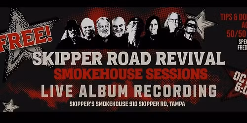 Sunday, 10\/26 - 6pm - \ud83c\udfb6 The Skipper Road Revival \u2014 LIVE Album Recording at Skipper\u2019s Smokehouse! \ud83c\udfb6