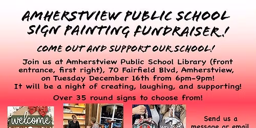 FUNDRAISING PAINT - OPEN TO THE PUBLIC - Amherstview Public School, Amherstview