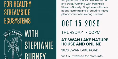 NPSG Meeting & Speaker: Nature\u2019s Blueprint for Healthy Streamside Ecosystems with Stephanie Guerney