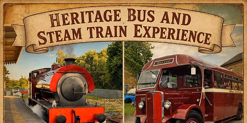 Heritage Bus and Steam Train Experience with Ploughman\u2019s Lunch 