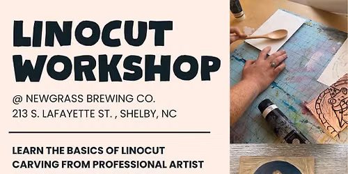 Linocut Print Making Class with Local Artist Lizz Grimsley