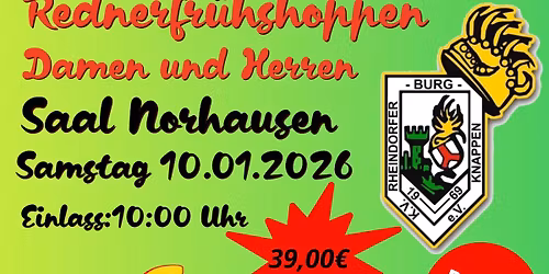 1. Rednerfr\u00fchschoppen f\u00fcr Damen und Herren