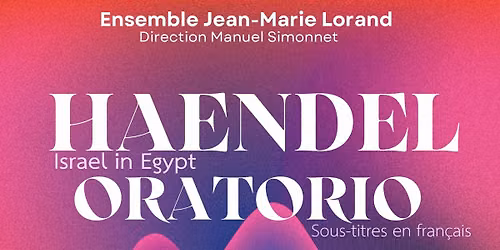 HAENDEL \u2014 ISRA\u00cbL EN \u00c9GYPTE