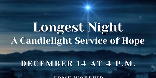 Longest Night Candlelight Service of Hope