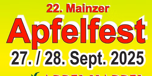 22. Mainzer Apfelfest - APFELFESTSONNTAG - das Original beim APPEL HAPPEL
