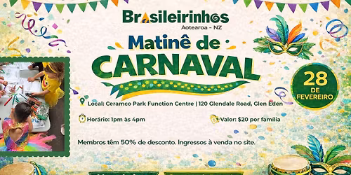 Matin\u00ea de Carnaval | Brasileirinhos Aotearoa \u2013 NZ \ud83d\udc9a\ud83d\udc9b\ud83d\udc99