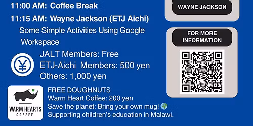 JALT &ETJ Aichi Tomodachi event 