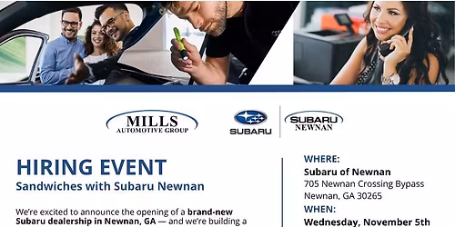 Subaru Newnan Hiring Event
