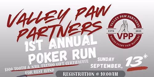 Valley Paw Partners\u2019 1st Annual Poker Run