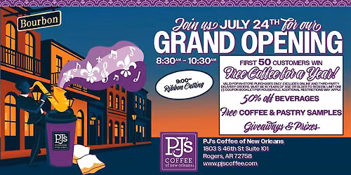 PJ's Coffee Rogers Grand Opening Celebration