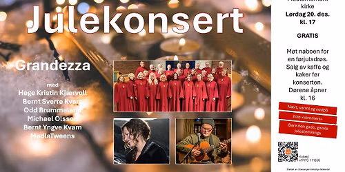 GRATIS JULEKONSERT Grandezza og Sverre Kvam med musikalske venner!