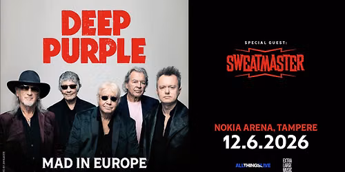 Deep Purple - 12.6.2026 Tampere, Nokia Arena