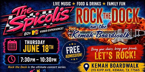 The Spicolis 80s MTV Video Tribute @ Rock the Dock\/Kemah Boardwalk