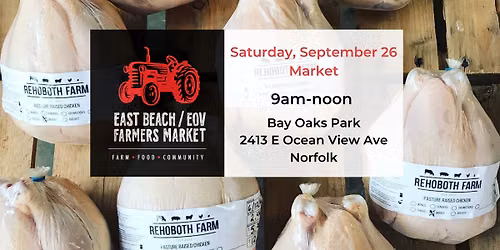 September 26 East Beach\/EOV Farmers Market