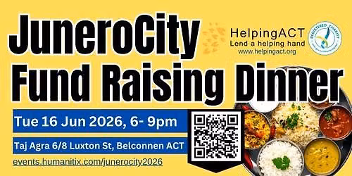 HelpingACT JuneroCity Fund Raising Dinner 2026