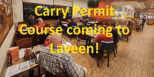 $20 Multi-state recognized Concealed Carry Permit Coming to laveen! (Special weekend pricing)