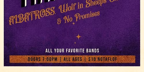 Scrooge Mandella w\/ALBATROSS, Wolf in Sheep's Clothing, No Promises, and more @ Clear Skies Meadery