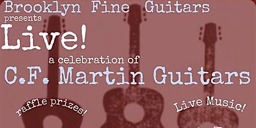 A celebration of C.F. Martin guitars w\/live music + wine OUTSIDE the shop,