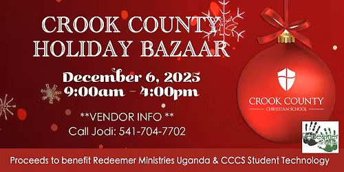 Crook County Holiday Bazaar - December 6, 2025