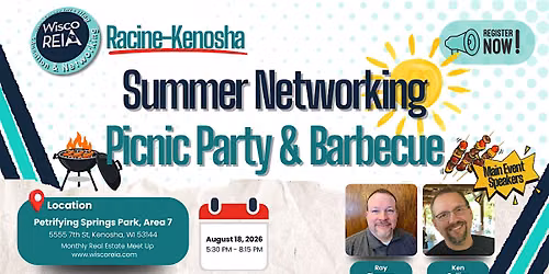 WiscoREIA Racine-Kenosha: Summer Networking Picnic Party & Barbecue