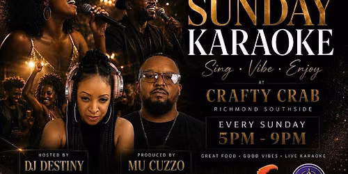 Sunday Karaoke at Crafty Crab Richmond Southside