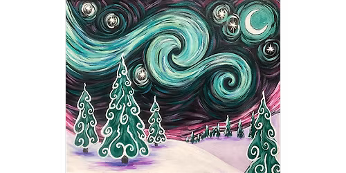 Starry Northern Lights - Paint and Sip in Cincinnati | Classpop!\u2122