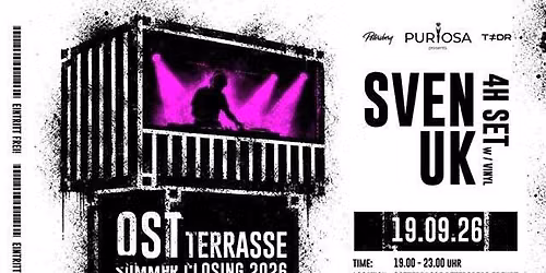 SUMMER CLOSING 2026 - OSTTERRASSE PETERSBERG - SVEN UK 4 H VINYLSET - EINTRITT FREI
